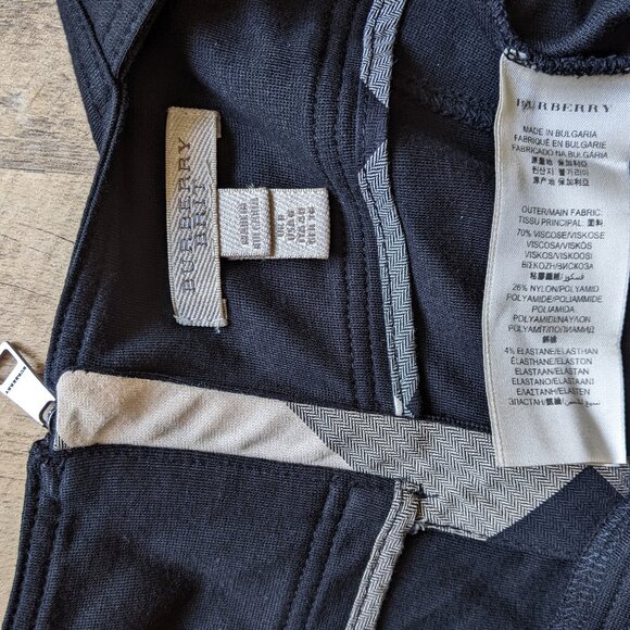 Burberry Brit Fit & Flare Sleeveless Dress 6 Black Knee-Length - Picture 4 of 6